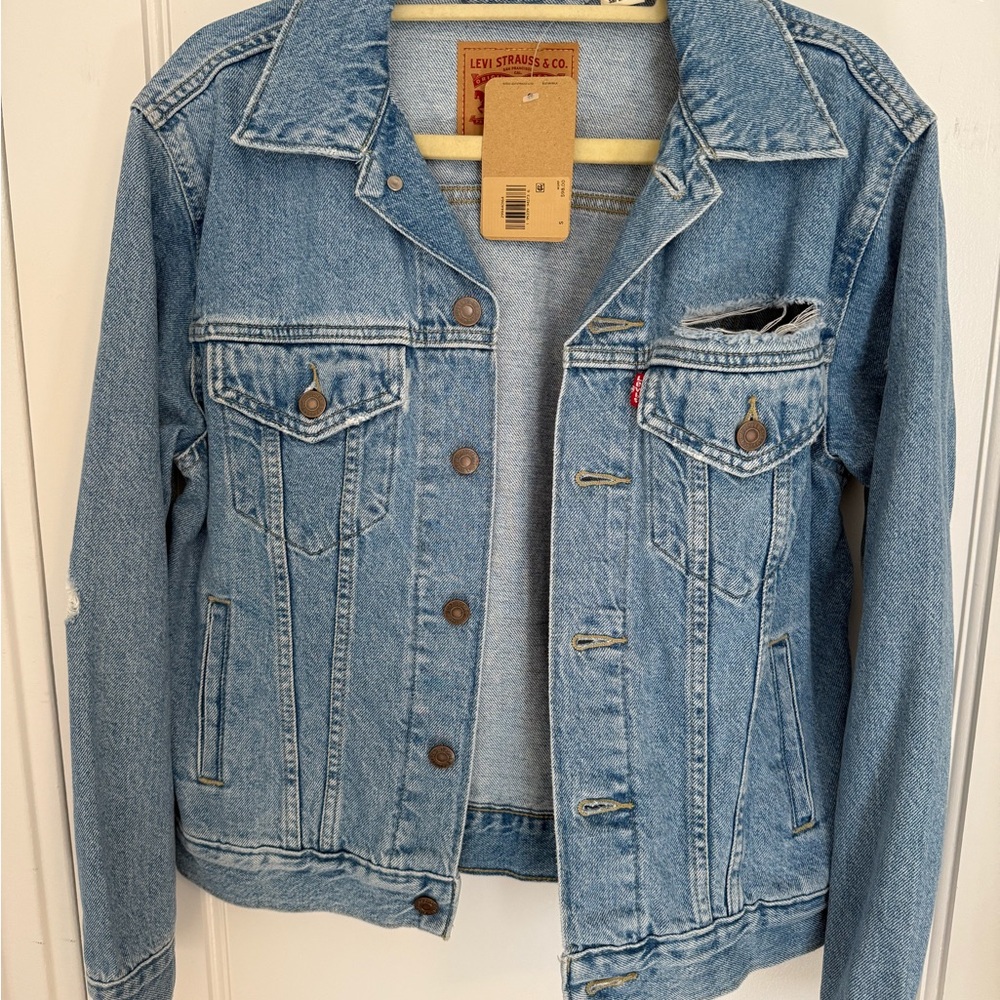 Levi's Light Blue Distressed Jean Jacket - NWT